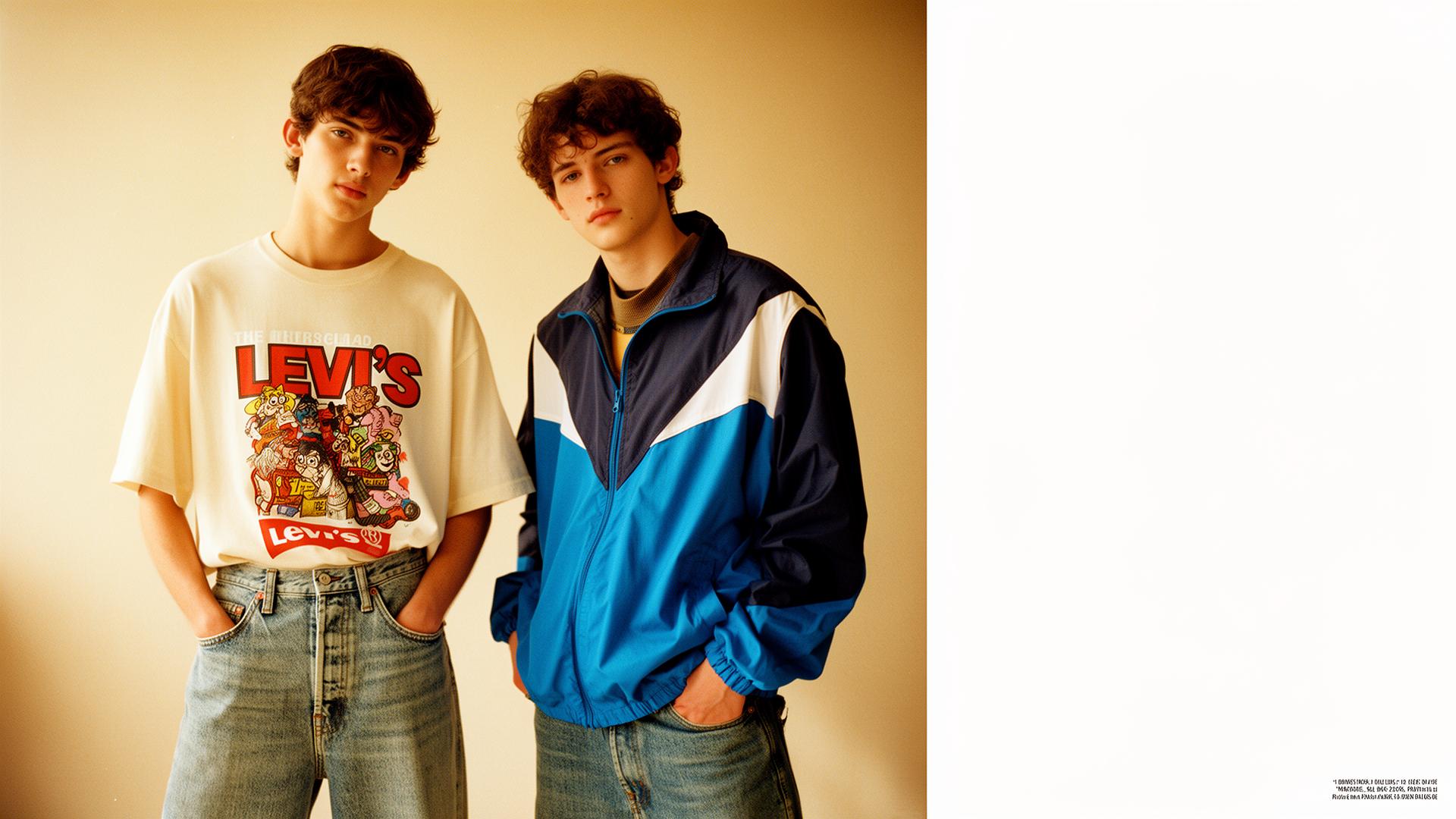 Two models in vintage streetwear